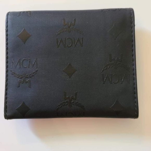 MCM Logo Pattern Black Unisex Wallet - Picture 6 of 6